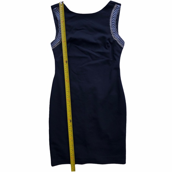 ZARA Little Black Dress Form Fitting With Embroidery Beads Size Medium LBD - Picture 12 of 15